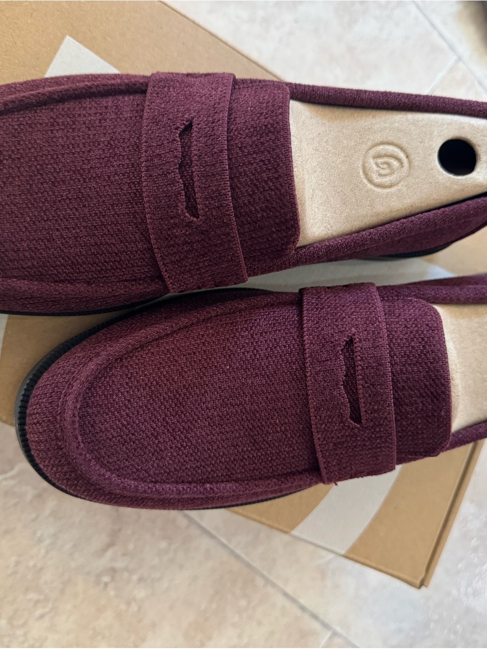 NIB Rothy's Penny Loafer in ReVelvet Syrah 🍂Burgundy Suede-like, gorgeous color! - Picture 7 of 10
